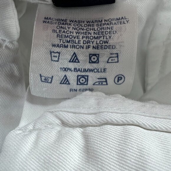 Lands End Womens Shorts 2‎ White Chino Low-Rise Zip Front Pockets - Picture 6 of 11